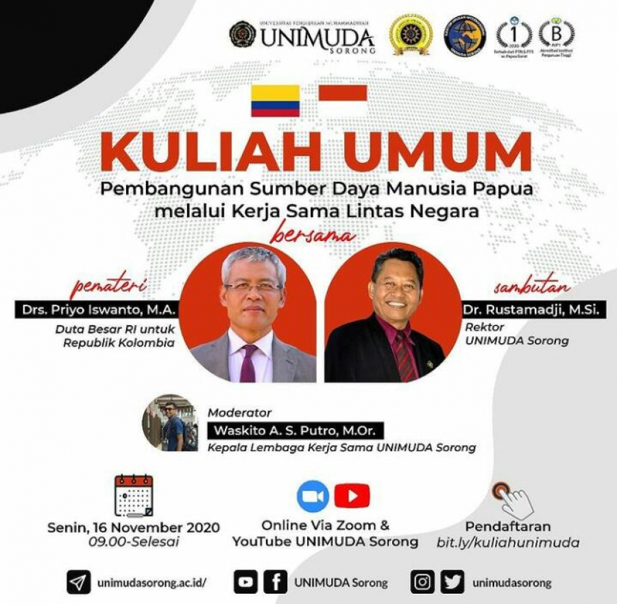 Muhasiswa Akuntansi mengikuti Kuliah Umum bersama Duta Besar RI untuk Kolombia