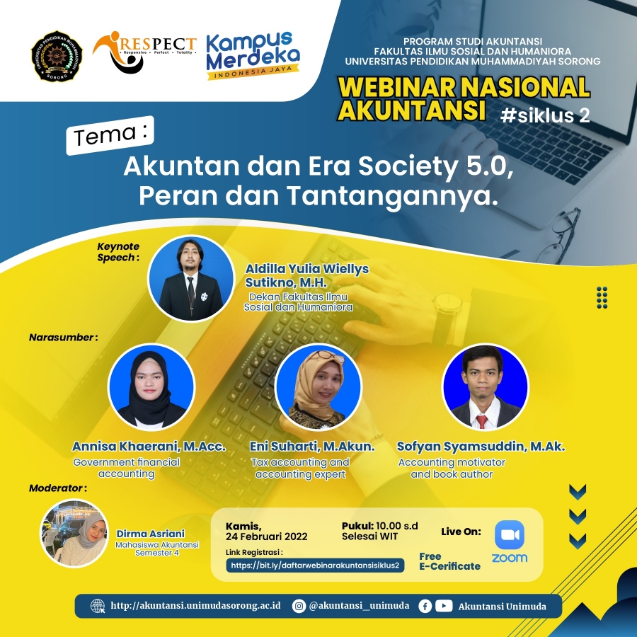 Akuntan menghadapi Era Society 5.0!!! ini tips para Narasumber pada Webinar Nasional Akuntansi